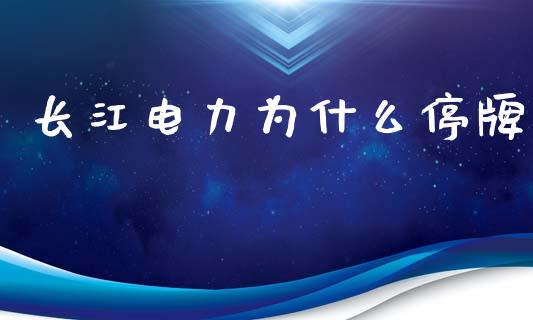 长江电力为什么停牌_https://m.lcjysmgs.com_股票交易_第1张