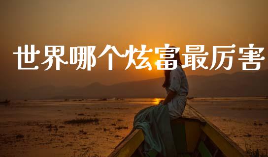 世界哪个炫富最厉害_https://m.lcjysmgs.com_股票交易_第1张