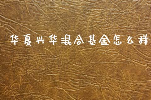 华夏兴华混合基金怎么样_https://m.lcjysmgs.com_金融服务_第1张