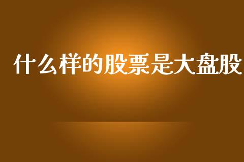 什么样的股票是大盘股_https://m.lcjysmgs.com_股权投资_第1张