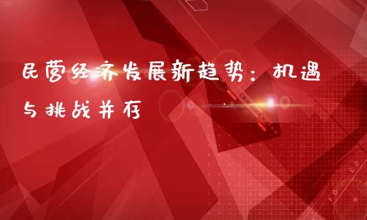 民营经济发展新趋势：机遇与挑战并存_https://m.lcjysmgs.com_金融服务_第1张