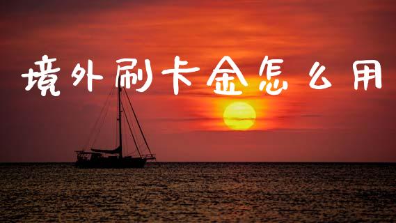 境外刷卡金怎么用_https://m.lcjysmgs.com_股票交易_第1张