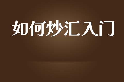 如何炒汇入门_https://m.lcjysmgs.com_股票交易_第1张