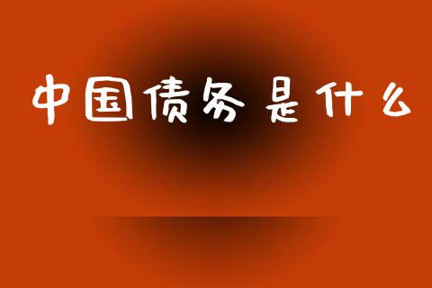 中国债务是什么_https://m.lcjysmgs.com_股票交易_第1张