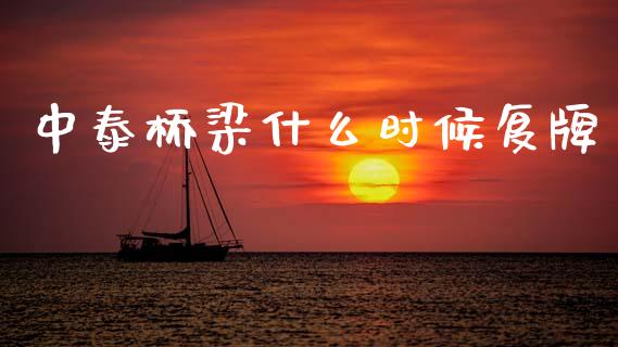 中泰桥梁什么时候复牌_https://m.lcjysmgs.com_基金管理_第1张
