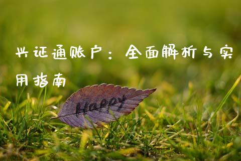兴证通账户：全面解析与实用指南_https://m.lcjysmgs.com_股票交易_第1张