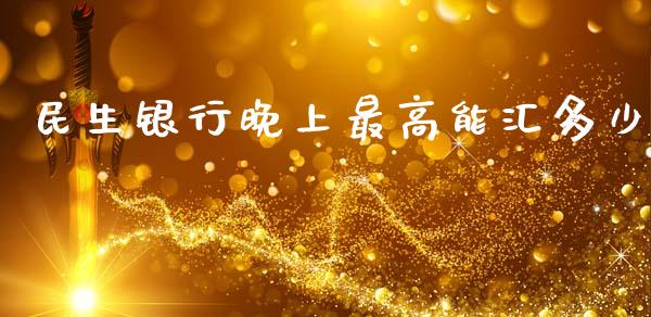 民生银行晚上最高能汇多少_https://m.lcjysmgs.com_金融服务_第1张