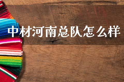 中材河南总队怎么样_https://m.lcjysmgs.com_股权投资_第1张