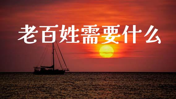 老百姓需要什么_https://m.lcjysmgs.com_基金管理_第1张