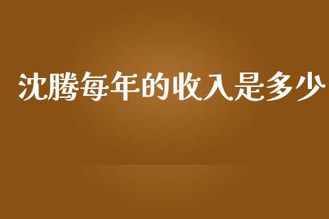 沈腾每年的收入是多少_https://m.lcjysmgs.com_股权投资_第1张