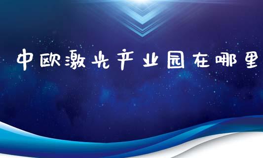 中欧激光产业园在哪里_https://m.lcjysmgs.com_股票交易_第1张