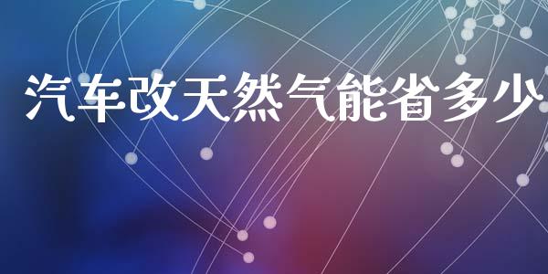 汽车改天然气能省多少_https://m.lcjysmgs.com_金融服务_第1张