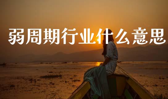 弱周期行业什么意思_https://m.lcjysmgs.com_股权投资_第1张