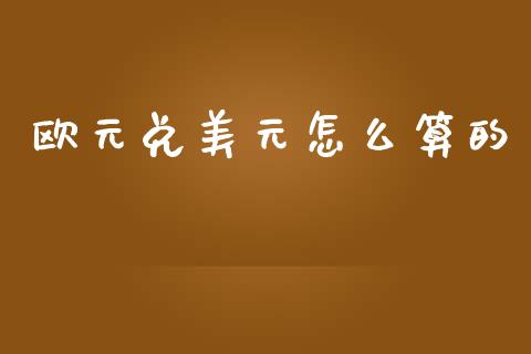 欧元兑美元怎么算的_https://m.lcjysmgs.com_金融服务_第1张