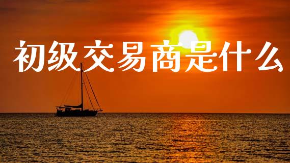 初级交易商是什么_https://m.lcjysmgs.com_股权投资_第1张