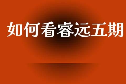 如何看睿远五期_https://m.lcjysmgs.com_股权投资_第1张
