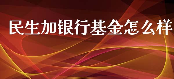 民生加银行基金怎么样_https://m.lcjysmgs.com_股权投资_第1张