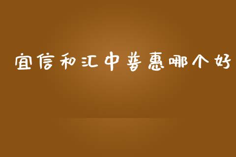 宜信和汇中普惠哪个好_https://m.lcjysmgs.com_金融服务_第1张