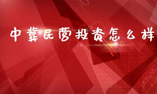 中冀民营投资怎么样_https://m.lcjysmgs.com_股票交易_第1张