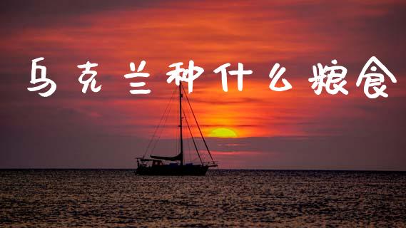 乌克兰种什么粮食_https://m.lcjysmgs.com_基金管理_第1张