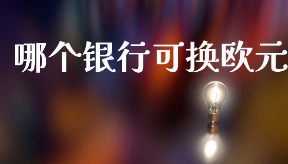 哪个银行可换欧元_https://m.lcjysmgs.com_股票交易_第1张