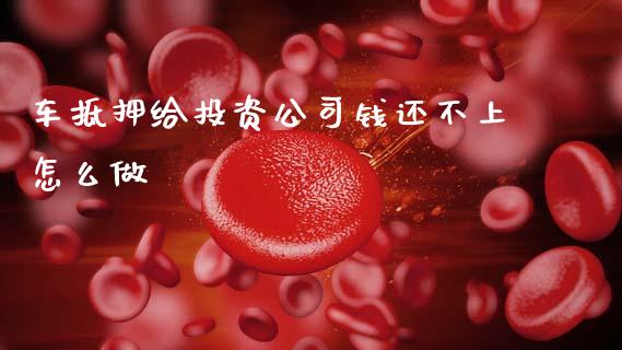 车抵押给投资公司钱还不上怎么做_https://m.lcjysmgs.com_股票交易_第1张