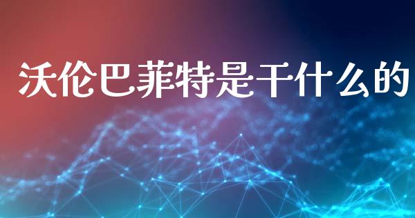 沃伦巴菲特是干什么的_https://m.lcjysmgs.com_基金管理_第1张