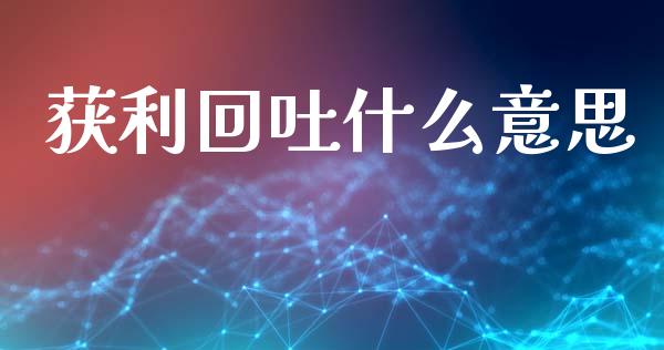 获利回吐什么意思_https://m.lcjysmgs.com_股票交易_第1张
