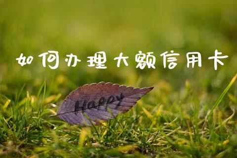 如何办理大额信用卡_https://m.lcjysmgs.com_股票交易_第1张