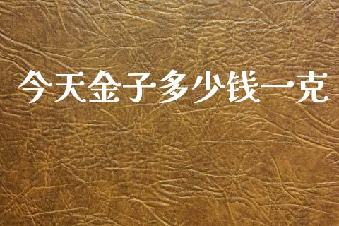 今天金子多少钱一克_https://m.lcjysmgs.com_基金管理_第1张