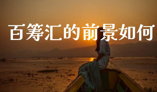 百筹汇的前景如何_https://m.lcjysmgs.com_基金管理_第1张
