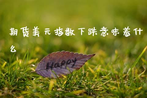 期货美元指数下跌意味着什么_股票交易_第1张_股权投资_基金管理_股票交易_金融服务 期货美元指数下跌意味着什么_https://m.lcjysmgs.com_股票交易_第1张
