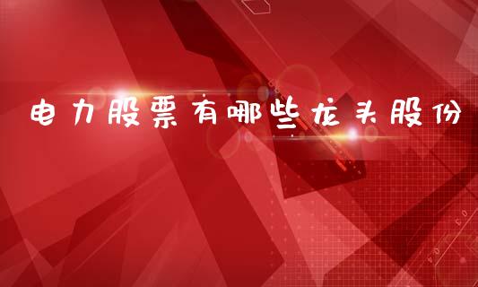 电力股票有哪些龙头股份_https://m.lcjysmgs.com_股权投资_第1张