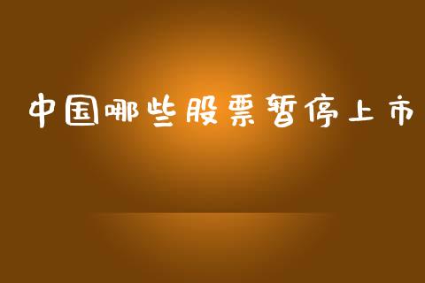 中国哪些股票暂停上市_https://m.lcjysmgs.com_股权投资_第1张