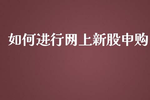 如何进行网上新股申购_https://m.lcjysmgs.com_金融服务_第1张