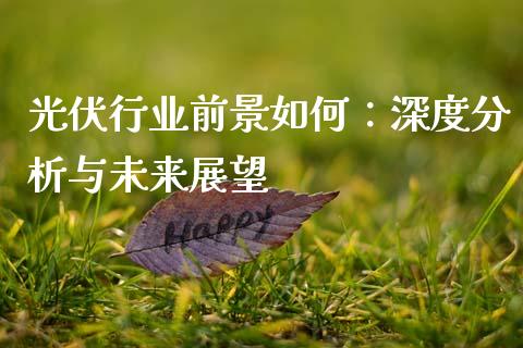 光伏行业前景如何：深度分析与未来展望_https://m.lcjysmgs.com_股权投资_第1张
