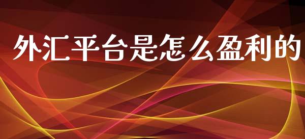 外汇平台是怎么盈利的_https://m.lcjysmgs.com_金融服务_第1张
