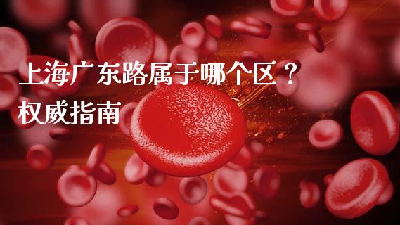 上海广东路属于哪个区？ 权威指南_https://m.lcjysmgs.com_股票交易_第1张