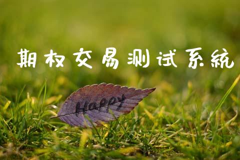期权交易测试系统_https://m.lcjysmgs.com_股票交易_第1张