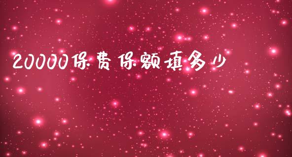 20000保费保额填多少_https://m.lcjysmgs.com_股票交易_第1张