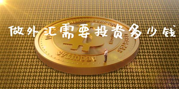 做外汇需要投资多少钱_https://m.lcjysmgs.com_金融服务_第1张