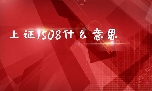 上证1508什么意思_https://m.lcjysmgs.com_金融服务_第1张
