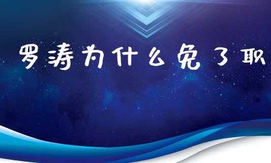 罗涛为什么免了职_https://m.lcjysmgs.com_股权投资_第1张