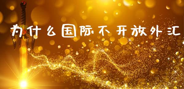 为什么国际不开放外汇_https://m.lcjysmgs.com_金融服务_第1张
