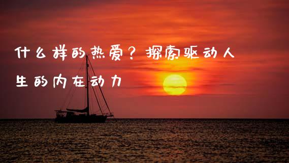 什么样的热爱？探索驱动人生的内在动力_https://m.lcjysmgs.com_股权投资_第1张