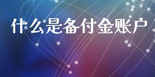什么是备付金账户_https://m.lcjysmgs.com_股权投资_第1张