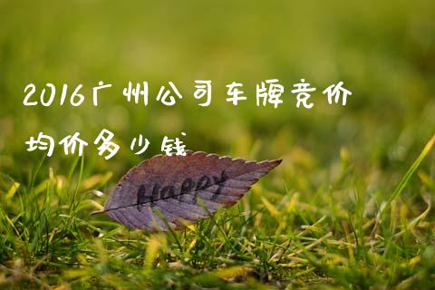 2016广州公司车牌竞价均价多少钱_https://m.lcjysmgs.com_股权投资_第1张