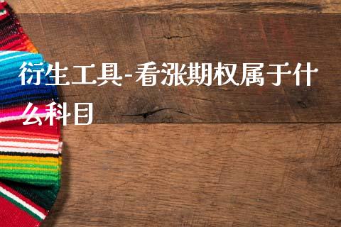 衍生工具-看涨期权属于什么科目_https://m.lcjysmgs.com_基金管理_第1张