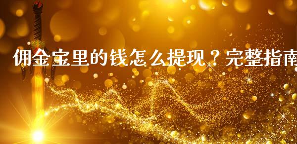 佣金宝里的钱怎么提现？完整指南_https://m.lcjysmgs.com_基金管理_第1张