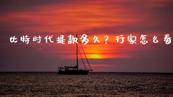 比特时代提款多久？行家怎么看_https://m.lcjysmgs.com_股权投资_第1张